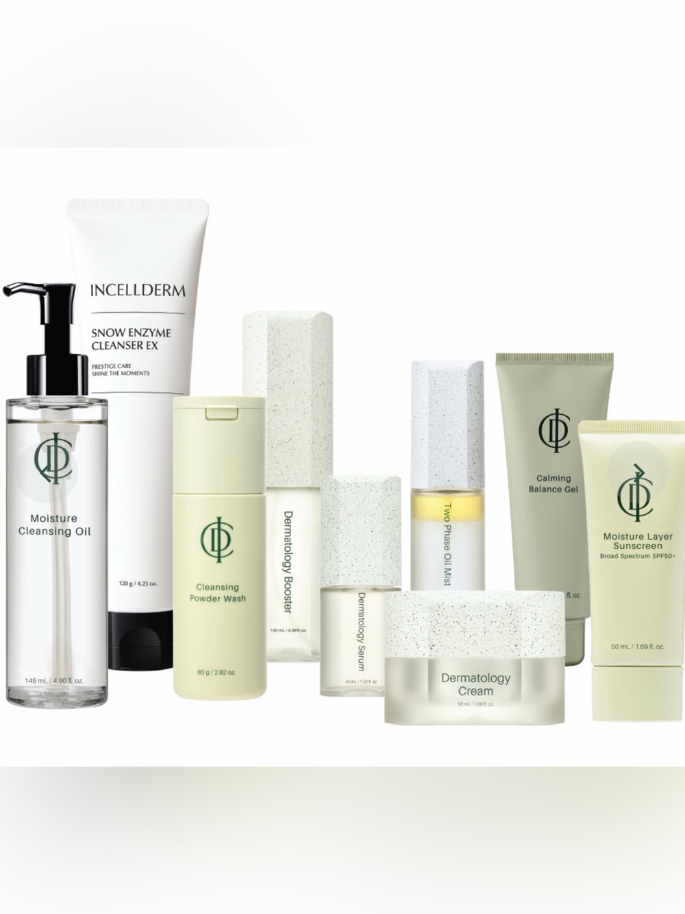 Incellderm Moisture Cleansing Oil & Skincare Set - White ALL NEW